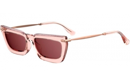 Gafas de Sol - Jimmy Choo - VELA/G/S - KON (4S) NUDE GLITTER // BURGUNDY