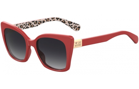 Sunglasses - Love Moschino - MOL000/S - 3VJ (9O) ANIMALIER RED // DARK GREY GRADIENT