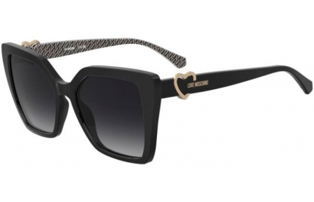 Gafas de Sol - Love Moschino - MOL067/S - TAY (9O) BLACK PATTERNED WHITE // DARK GREY GRADIENT