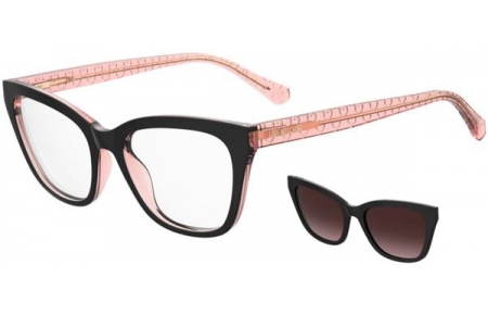 Gafas de Sol - Love Moschino - MOL071/CS - 3H2 (HA) BLACK PINK // CLEAR + CLIP ON BROWN GRADIENT