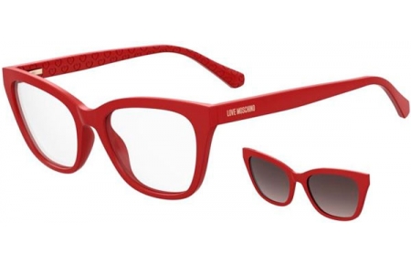 Gafas de Sol - Love Moschino - MOL071/CS - C9A (9O) RED // CLEAR + CLIP ON DARK GREY GRADIENT