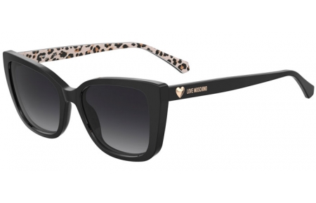 Sunglasses - Love Moschino - MOL073/S - 7RM (9O) PATTERNED BLACK // DARK GREY GRADIENT