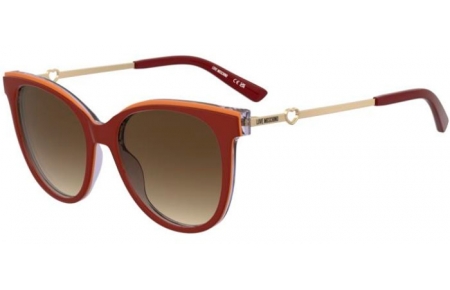Lunettes de soleil - Love Moschino - MOL085/S - 95E (HA) RED MULTICOLOR // BROWN GRADIENT
