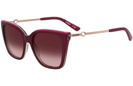 Lunettes de soleil - Love Moschino - MOL094/S - 9KF (UQ) BURGUNDY MULTICOLOR // BURGUNDY GRADIENT PINK