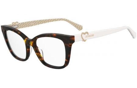 Monturas - Love Moschino - MOL621 - 9VO HAVANA WHITE