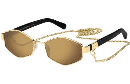 Gafas de Sol - Marc Jacobs - MARC 496/S - RHL (VP) GOLD BLACK // GOLD MIRROR