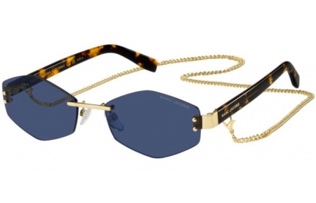 Lunettes de soleil - Marc Jacobs - MARC 496/S AIR - LKS (KU) GOLD BLUE // BLUE