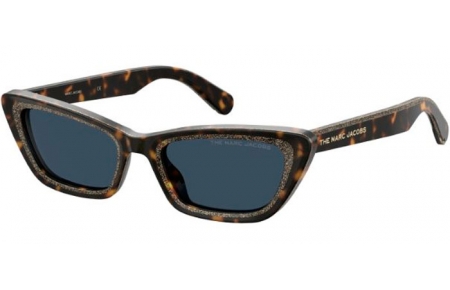 Sunglasses - Marc Jacobs - MARC 499/S - DXH (KU) HAVANA GLITTER // BLUE GREY