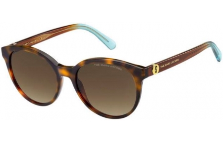 Sunglasses - Marc Jacobs - MARC 583/S - ISK (HA) HAVANA AZURE // BROWN GRADIENT