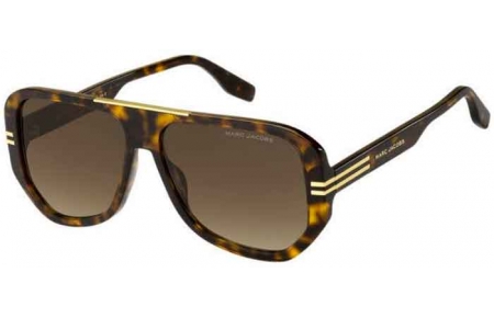 Sunglasses - Marc Jacobs - MARC 636/S - 086 (HA) DARK HAVANA // BROWN GRADIENT