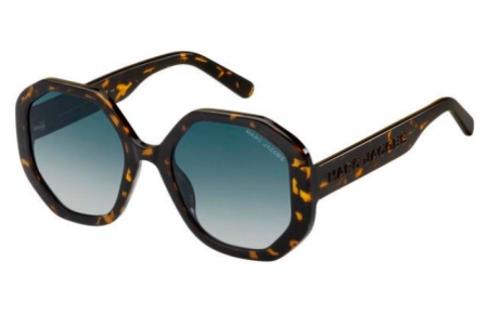 Lunettes de soleil - Marc Jacobs - MARC 659/S - 086 (08) DARK HAVANA // DARK BLUE GRADIENT