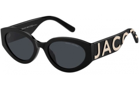 Sunglasses - Marc Jacobs - MARC 694/G/S - 80S (2K) BLACK WHITE // DARK GREY