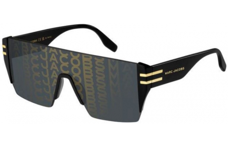 Sunglasses - Marc Jacobs - MARC 712/S - NZU (7Y) GOLD PATTERNED BLACK // GOLD DECORED