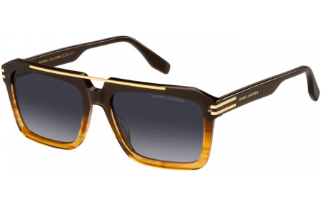 Sunglasses - Marc Jacobs - MARC 752/S - EX4 (9O) BROWN HORN // DARK GREY GRADIENT