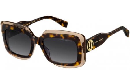 Sunglasses - Marc Jacobs - MARC 850/S - XLT (9O) HAVANA BEIGE // DARK GREY GRADIENT