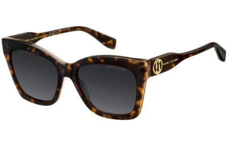 Lunettes de soleil - Marc Jacobs - MARC 853/S - XLT (9O) HAVANA BEIGE // DARK GREY GRADIENT