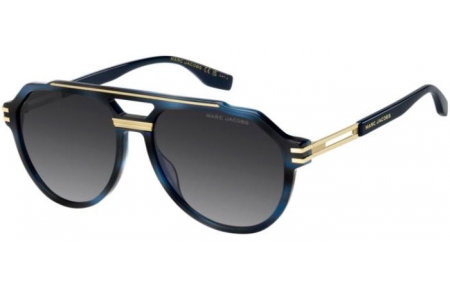 Gafas de Sol - Marc Jacobs - MARC 876/S - 38I (9O) BLUE HORN // DARK GREY GRADIENT