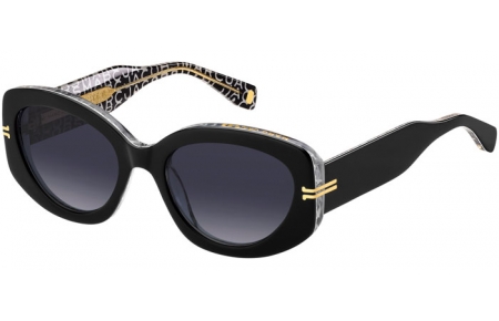 Lunettes de soleil - Marc Jacobs - MJ 1099/S - TAY (9O) BLACK PATTERNED WHITE // DARK GREY GRADIENT