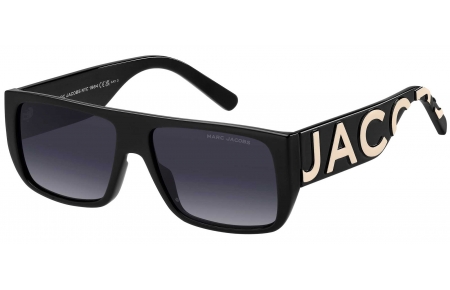 Gafas de Sol - Marc Jacobs - MARC LOGO 096/S - 80S (9O) BLACK WHITE // DARK GREY GRADIENT