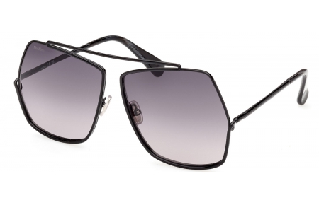 Gafas de Sol - MaxMara - MM0006 ELSA - 01B  SHINY BLACK // SMOKE GRADIENT