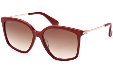 Sunglasses - MaxMara - MM0055 JEWEL3 - 66F  SHINY RED // BROWN GRADIENT