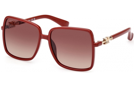 Sunglasses - MaxMara - MM0064-H EMME14 - 66F  SHINY RED // BROWN GRADIENT