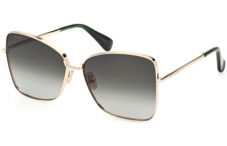 Sunglasses - MaxMara - MM0097 MENTON1 - 32P  SHINY PALE GOLD // GREEN GRADIENT