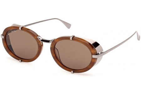 Sunglasses - MaxMara - MM0103 SELMA - 50E  STRIPED BROWN // BROWN