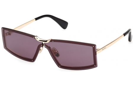 Lunettes de soleil - MaxMara - MM0118 - 32A  SHINY PALE GOLD // GREY