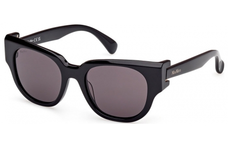 Sunglasses - MaxMara - MM0138 CLIP - 01A  SHINY BLACK // GREY