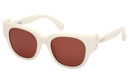 Gafas de Sol - MaxMara - MM0138 CLIP - 21E  SHINY WHITE // BROWN