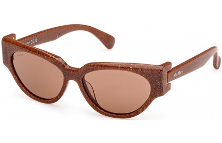 Lunettes de soleil - MaxMara - MM0139 CLIP-1 - 56E  BROWN TEXTURE // BROWN