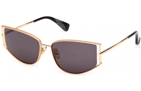 Gafas de Sol - MaxMara - MM0141 MENTON-3 - 30A  SHINY GOLD // SMOKED