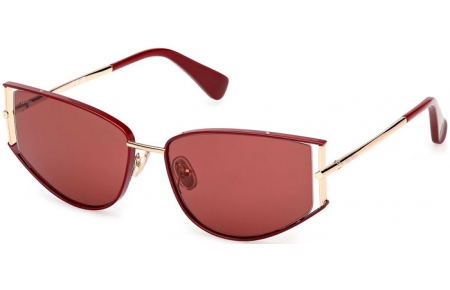 Gafas de Sol - MaxMara - MM0141 MENTON-3 - 69S  SHINY GOLD BORDEAUX // BORDEAUX