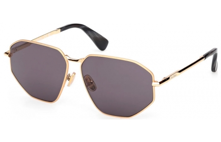Gafas de Sol - MaxMara - MM0143 MILLER-4 - 30A  SHINY GOLD // SMOKED