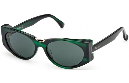 Lunettes de soleil - MaxMara - MM0160 SPARK10 - 96N  STRIPED GREEN // GREEN