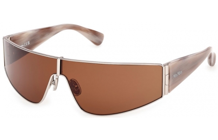 Sunglasses - MaxMara - MM0164 SPACE - 16E  SHINY PALLADIUM // BROWN