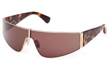 Gafas de Sol - MaxMara - MM0164 SPACE - 32E  SHINY PALE GOLD // BROWN