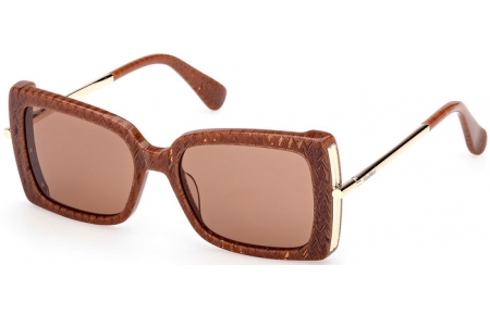 Sunglasses - MaxMara - MM0166 ROQUEBRUNE - 56E  BROWN TEXTURE // BROWN