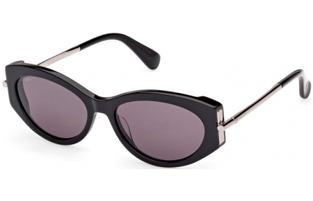 Lunettes de soleil - MaxMara - MM0167 ROQUEBRUNE 1 - 01A  SHINY BLACK // GREY