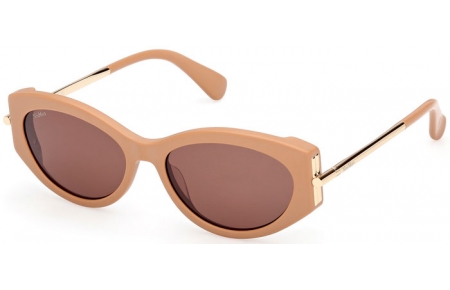 Gafas de Sol - MaxMara - MM0167 ROQUEBRUNE 1 - 46E  SHINY BEIGE // BROWN