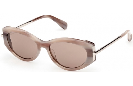 Sunglasses - MaxMara - MM0167 ROQUEBRUNE 1 - 60E  TORTOISE BEIGE // LIGHT BROWN