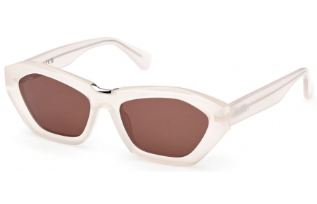Lunettes de soleil - MaxMara - MM0169 KATE - 25E  SHINY IVORY // BROWN