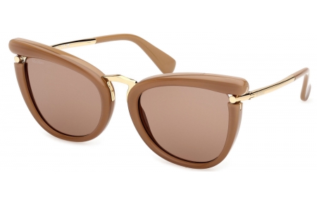 Gafas de Sol - MaxMara - MM0186 - 46E  SHINY LIGHT BROWN // BROWN