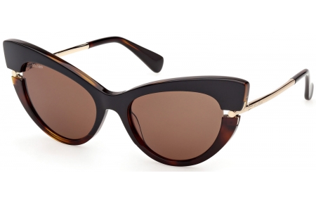 Gafas de Sol - MaxMara - MM0187 - 56E  BLACK HAVANA BROWN // BROWN