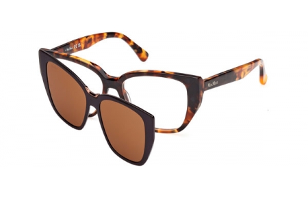 Lunettes de vue - MaxMara - MM5212 - 052  HAVANA // CLEAR + CLIP ON BROWN