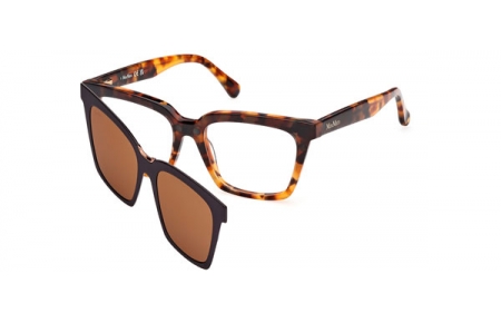 Monturas - MaxMara - MM5213 - 052  HAVANA // CLEAR + CLIP ON BROWN