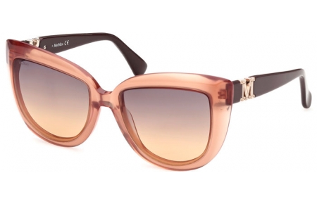 Sunglasses - MaxMara - MM0029 EMME6 - 45F  SHINY LIGHT BROWN // BROWN GRADIENT