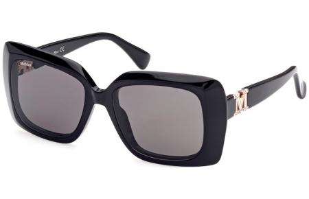 Sunglasses - MaxMara - MM0030 EMME7 - 01A  SHINY BLACK // GREY