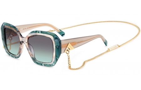 Gafas de Sol - Missoni - MIS 0168/G/S - YQ3 (IB) GREEN STRIPED BEIGE // GREY GREEN GRADIENT